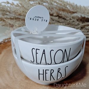 NEW! HTF? Rae Dunn SEASON AND HERBS Seasoning bowls